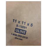 Assorted ULINE Corrugated Cardboard Boxes in 4 Sizes