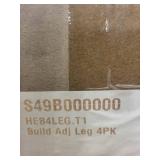 Set of 4 Adjustable Table Legs with Mounting Hardware