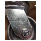 Set of 4 Albion Heavy-Duty Metal Swivel Casters, Made in USA