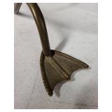 Vintage Brass Swan Shaped Magazine Rack