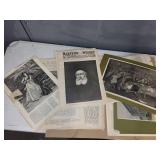 Collection of Antique Prints and Illustrations Including Harper