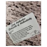 Framed Y.A. Tittle Autographed Photo with Leaf COA New York Giants HOF 