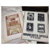 Collection of Vintage Maps, Posters, and Art Prints