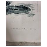 Pair of James D. Cota Collograph Prints Julia and Kristin Signed 1994