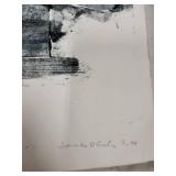 Pair of James D. Cota Collograph Prints Julia and Kristin Signed 1994