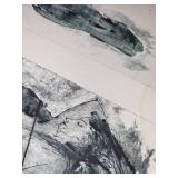 Pair of James D. Cota Collograph Prints Julia and Kristin Signed 1994