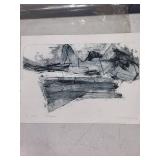 Pair of James D. Cota Collograph Prints Julia and Kristin Signed 1994