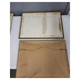 Set of 4 Framed Vintage Fox Hunting Prints with Horses and Hounds