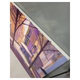 Set of 2 Original Canvas Paintings Featuring Parisian Night Scenes