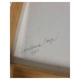 Set of 3 Signed Lisa Vorce-Cage Parisian Scene and Portrait Canvas Paintings