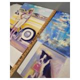 Collection of 3 Lisa Homan-Conger Original Acrylic Paintings