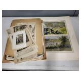 Collection of Antique Prints and Photographs Assorted Subjects