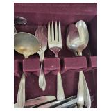 Stainless Steel Flatware Set with Case and Polishing Cloths