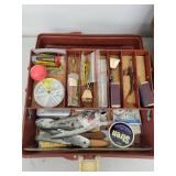 Lot of 2 Vintage Tackle Boxes with Fishing Lures and Accessories