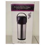 Service Ideas Economy Stainless Steel Airpot 2.2 Liter Vacuum Insulated Lever Lid