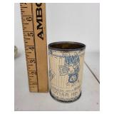 Vintage Comic Tin Bank with Assorted US Pennies