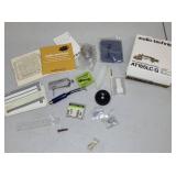 Turntable Accessory Lot Including Headshell, Fuses, Manuals, and Audio-Technica AT15S/LC Box