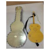 Elvis Presley Guitar-Shaped Collectible Tin and Miniature Guitar Ornament