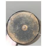 Vintage Metal Couple Statue on Wooden Base, 11 Inch Tall