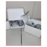 Set of 4 Wolves Logo Whiskey Glasses One Hungry Pack