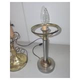 Pair of Vintage Brass and Metal Table Lamps