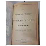 Antique Poetry Book Collection: Thomas Moore and Miniature Sonnets by Elizabeth Barrett Browning