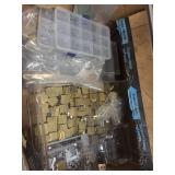 Box of Brass and Metal Printing Letterpress Type and Tools