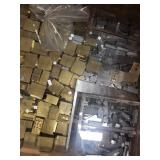 Box of Brass and Metal Printing Letterpress Type and Tools