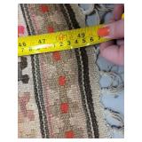 Vintage Handwoven Kilim Rug 49x32 Inch Geometric Pattern