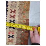 Vintage Handwoven Kilim Rug 49x32 Inch Geometric Pattern