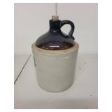 Western Stoneware Pottery Jug with Handle and Cork
