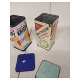 Set of 2 Vintage Sunshine Krispy and Nabisco Premium Saltines Cracker Tins
