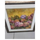 Framed Original Watercolor Beguiling Blooms by Wendy Westlake