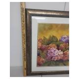 Framed Original Watercolor Beguiling Blooms by Wendy Westlake