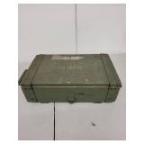 Military Surplus Wooden Ammo Crate 7.62mm Metal Storage Box