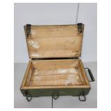 Military Surplus Wooden Ammo Crate 7.62mm Metal Storage Box