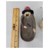 Vintage Smoky Joe Ashtray and Ceramic Pumpkin Lidded Dish Set