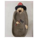 Vintage Smoky Joe Ashtray and Ceramic Pumpkin Lidded Dish Set