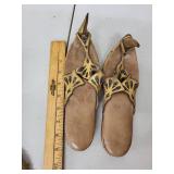 Vintage Orientalist Costume Accessories with Shoes, Headpiece, and Sash