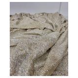 Vintage Costume Set with Sequin Shawl, Fabric, and Embellished Headpiece