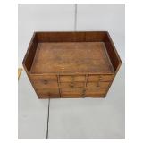 Vintage Wooden Multi-Drawer Cabinet Organizer