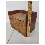 Vintage Wooden Multi-Drawer Cabinet Organizer
