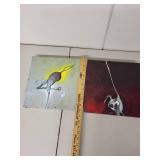 Pair of Original Signed Art Panels by Maximus Anza Stephan