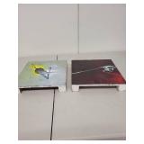 Pair of Original Signed Art Panels by Maximus Anza Stephan