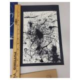 Collection of 5 Vintage Abstract Art Prints and Illustrated Artist