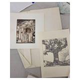 Collection of Vintage Art Prints and Illustrations Assorted Subjects