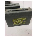 Set of 3 Military Metal Ammo Cans Assorted Sizes