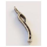 Elegant Sterling Silver Pendant with Diamonds