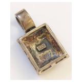 Vintage Sterling Silver Marcasite Pendant