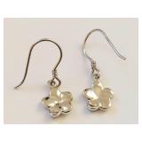 Sterling Silver Floral Design Opal Variety Earrings